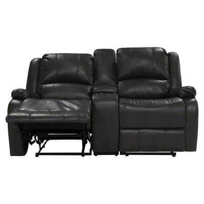 Double Rv Wall Hugger Recliner Sofa With Console - Wall Hugging Recliners For Rvs
